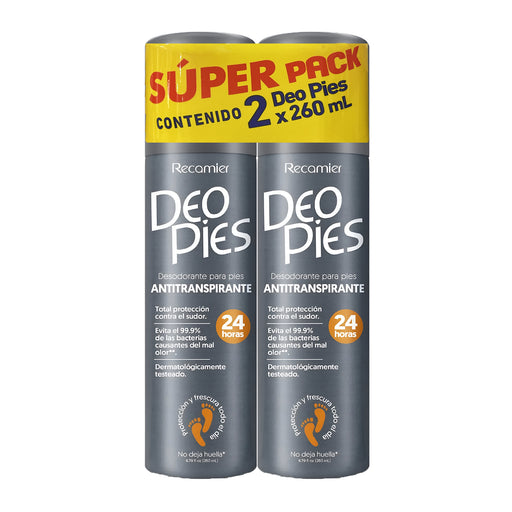 Pack de dos envases de Recamier Deo Pies Antitranspirante.