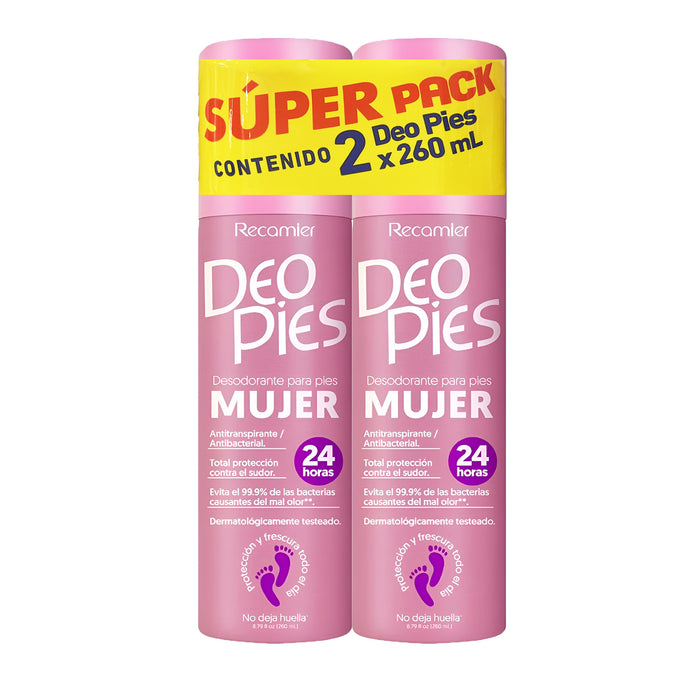 Pack de dos envases de Recamier Deo Pies Mujer.
