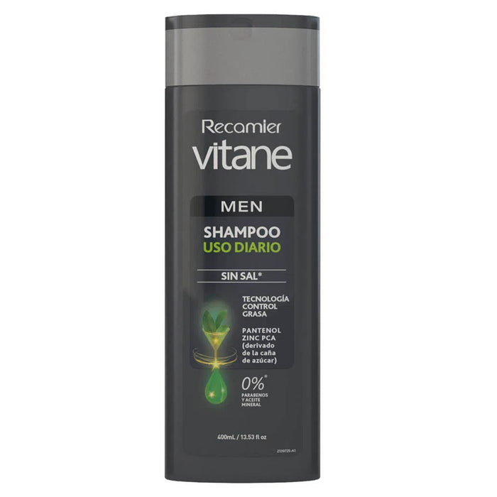 Botella de champú Recamier Vitane Uso Diario.