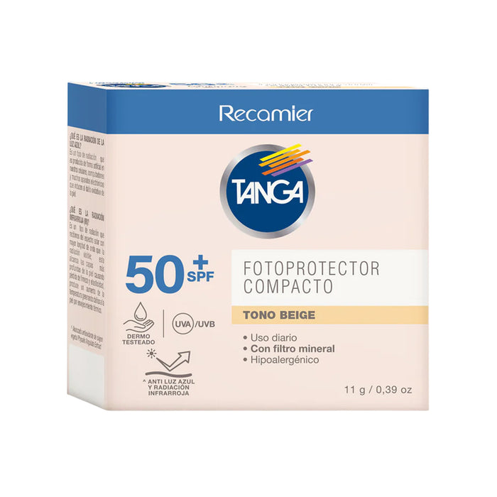 Fotoprotector Recamier Tanga Compacto Spf50+ Beige X 11G