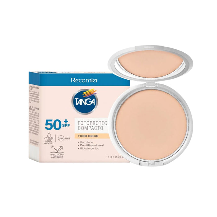 Fotoprotector Recamier Tanga Compacto Spf50+ Beige X 11G