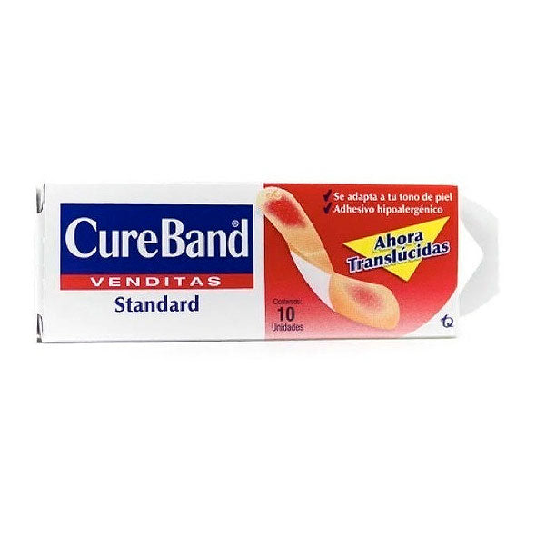 Cure Band Venditas Standard Caja X 10 Unidades Transluc