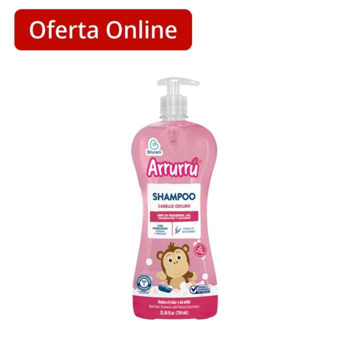 Shampoo Arrurrú Cabello Oscuro X 750 Ml