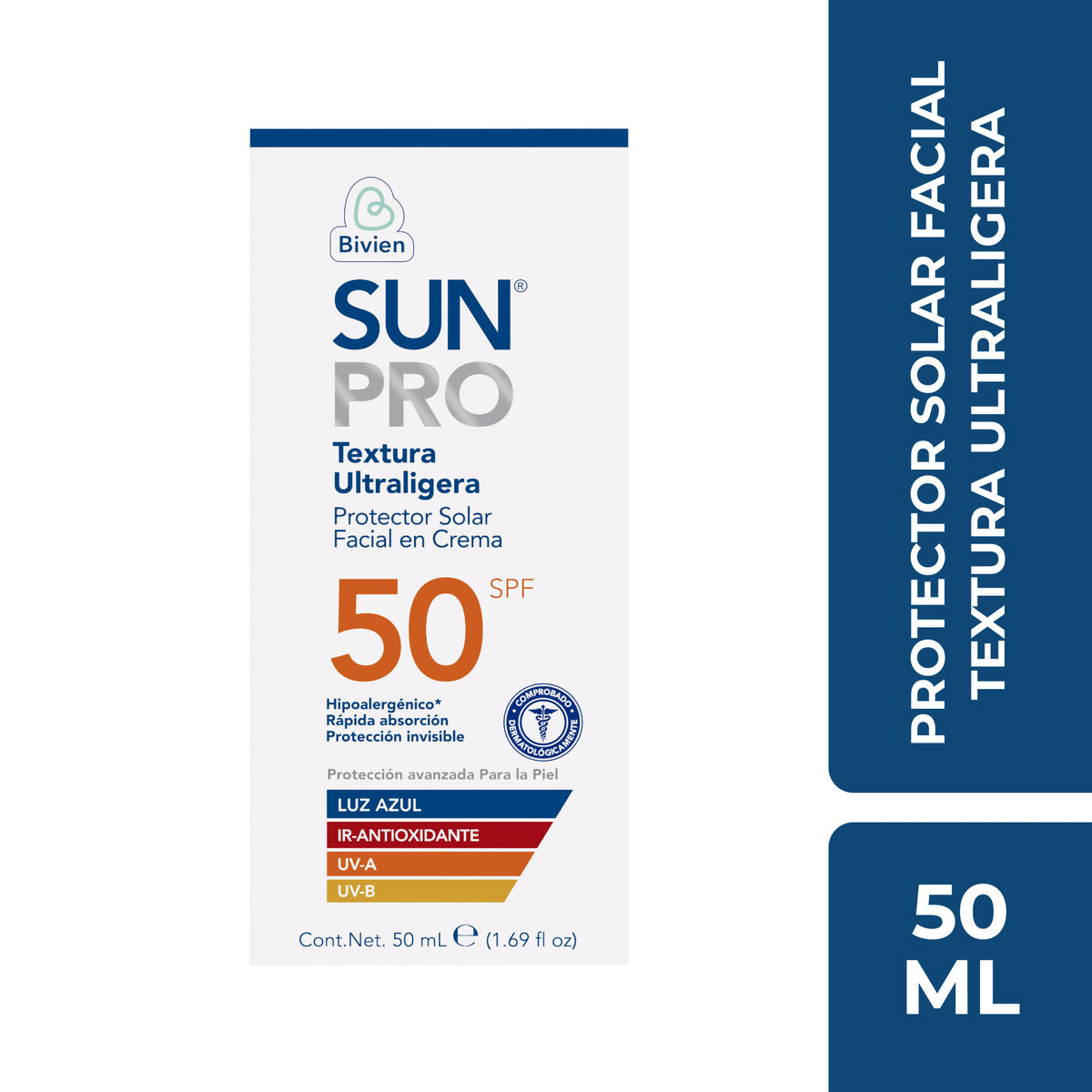 Protector Solar Facial Sunpro Crema Spf 50 X 50Ml— Farmacorp