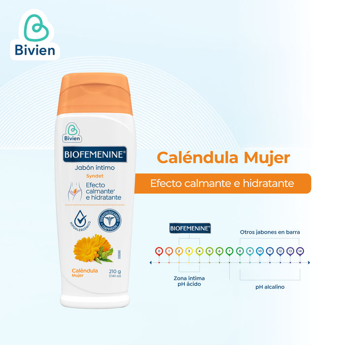 Jabón Íntimo Biofemenine Caléndula Mujer X 210 Gr