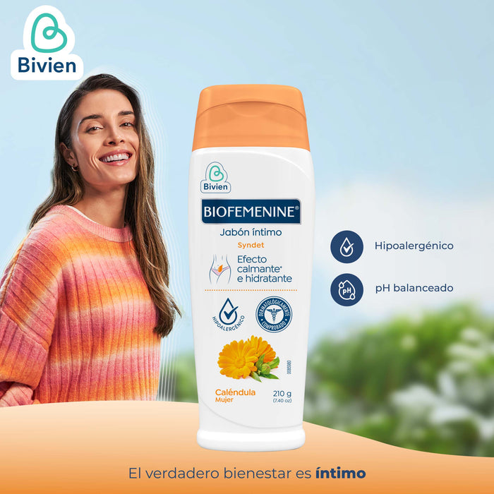 Jabón Íntimo Biofemenine Caléndula Mujer X 210 Gr