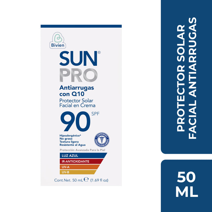 Protector Solar Sun Pro Facial Antiarrugas Spf 90 X 50 Ml