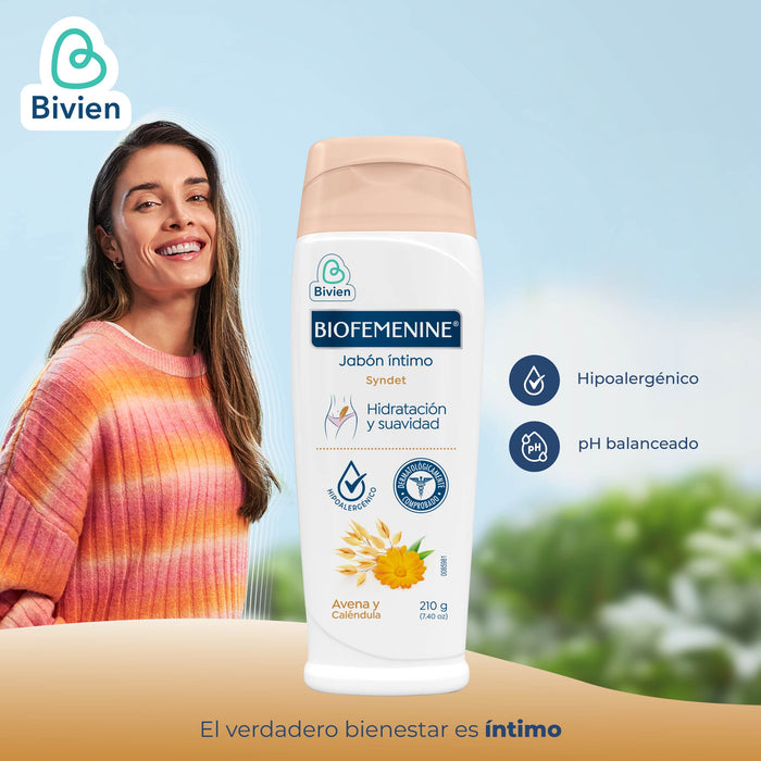 Jabón Íntimo Biofemenine Avena Y Caléndula X 210 Gr