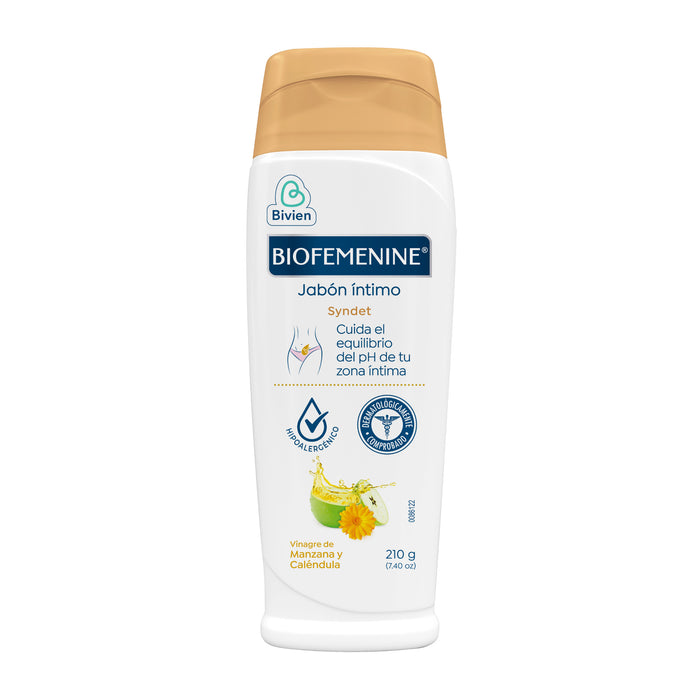 Jabón Íntimo Biofemenine Vinagre De Manzana Y Caléndula X 210 Gr