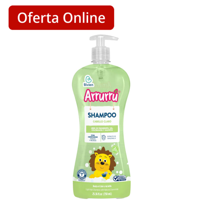Shampoo Arrurrú Cabello Claro X 750 Ml
