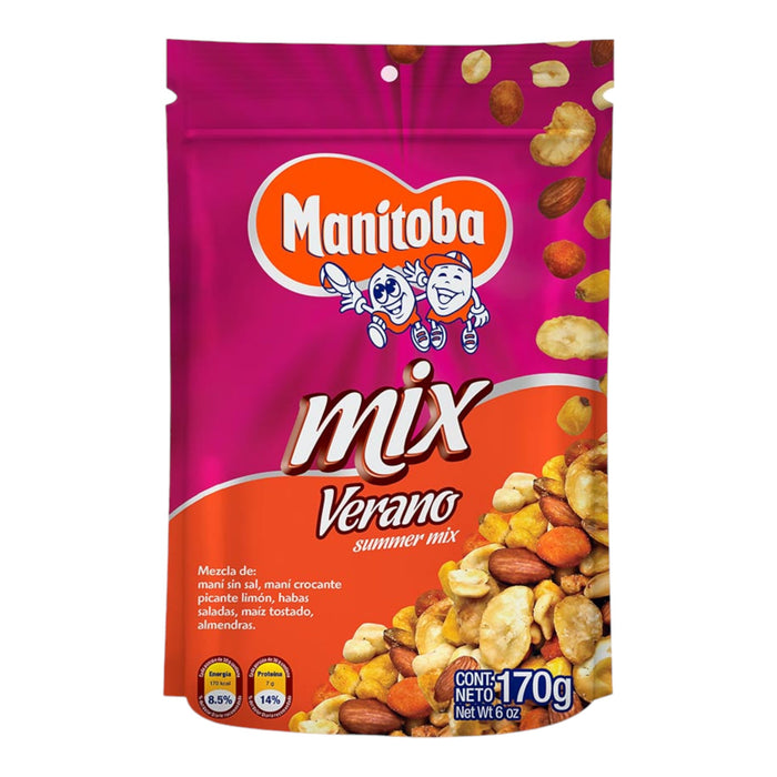 Manitoba Mix Verano Maní Habas Maíz Almendras X 170G