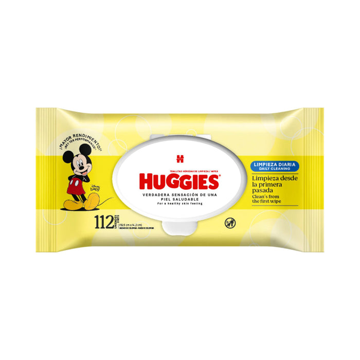 Toallitas Húmedas Huggies Wipes Limpieza Diaria X 112 Unidades