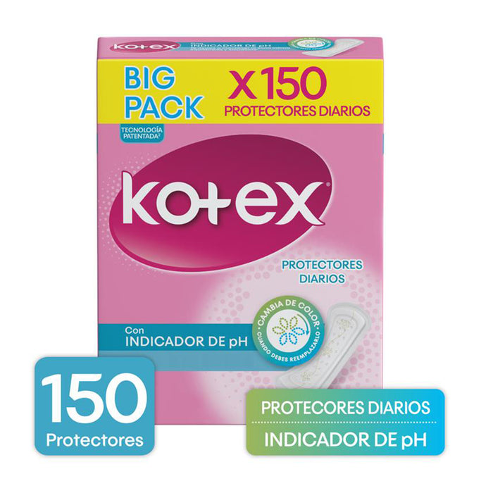Kotex Protect Diarios Con Indicador De Ph X 150 Unidades