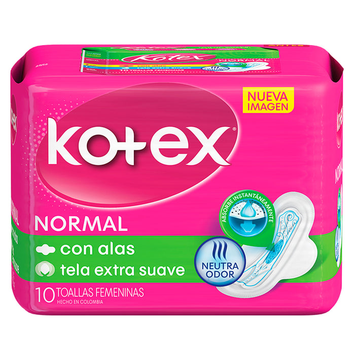 Kotex Normal Tela Con Alas X 10 Unidades