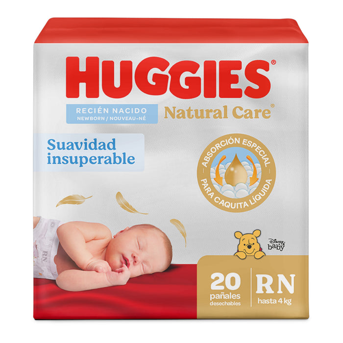 Huggies Natural Care Recién Nacido Hasta 4Kg X 20 Unidades