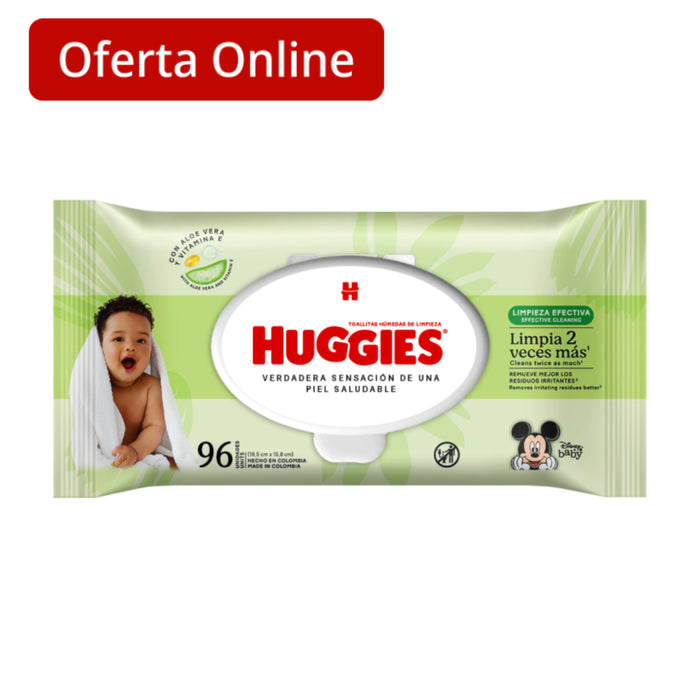 Toallitas Húmedas Huggies Limpieza Efectiva X 96 Unidades