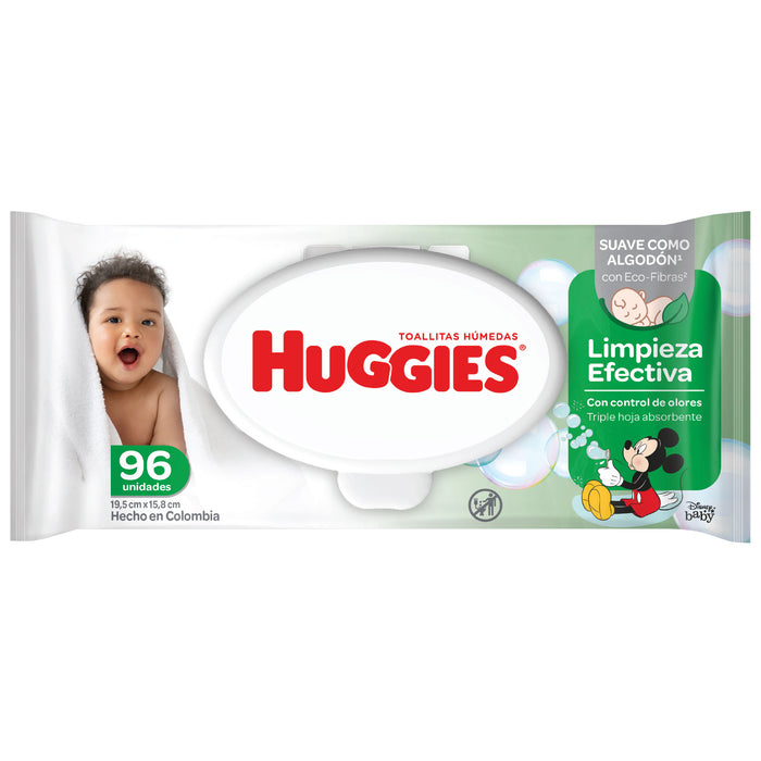 Huggies Toallitas Húmedas Limpieza Efectiva X 96 Unidades