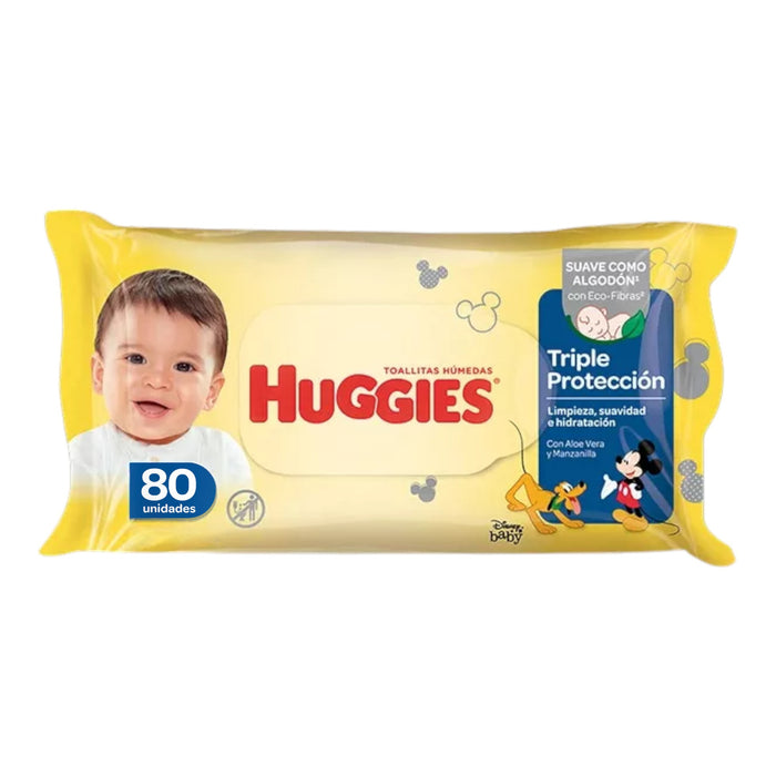 Toallitas Húmedas Huggies Limpieza Cotidiana X 80 Unidades