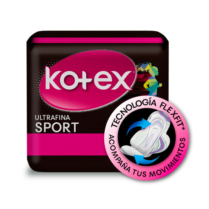 Kotex Toalla Ultrafina Sport Con Alas X 30 Unidades
