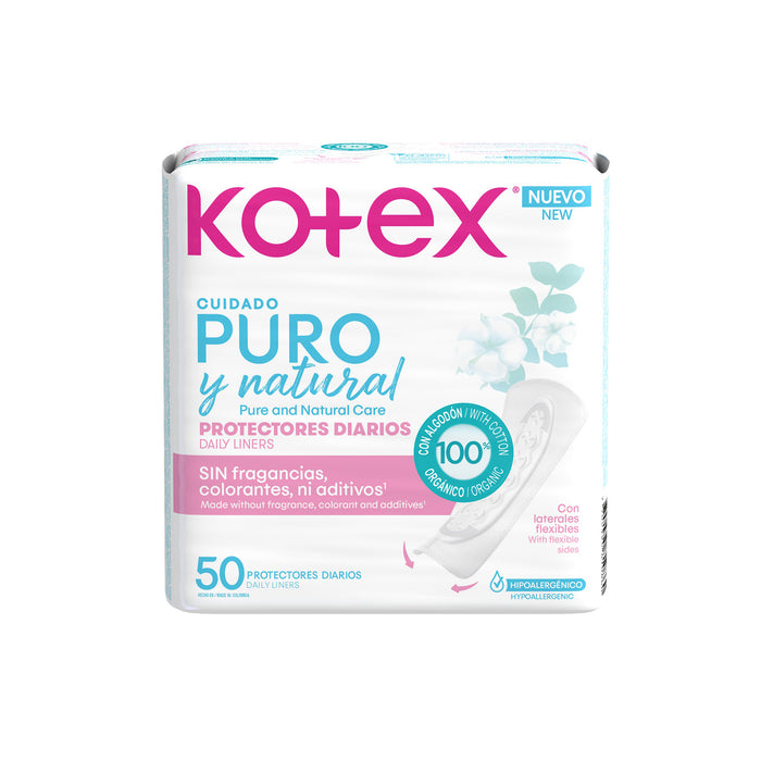 Protectores Diarios Kotex Cuidado Puro X 50 Unidades