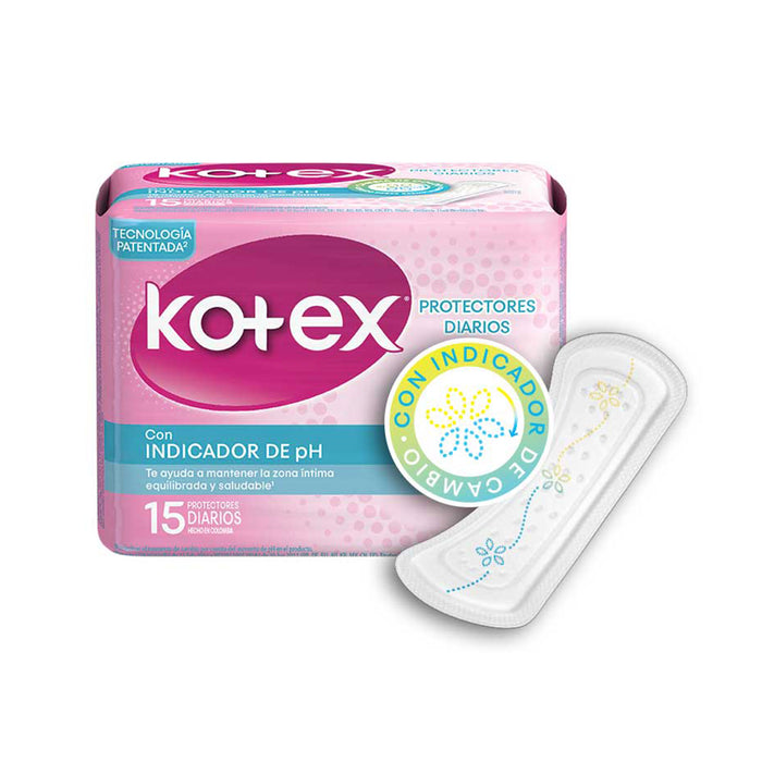 Kotex Protect Diarios Con Indicador De Ph X 15 Unidades