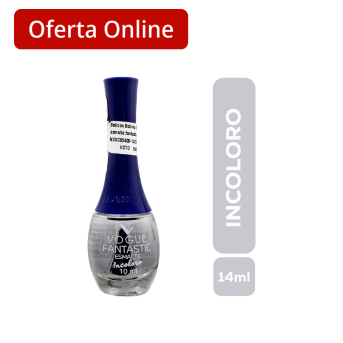 Esmalte Vogue Fantastic Incoloro 01 Ren X 10Ml