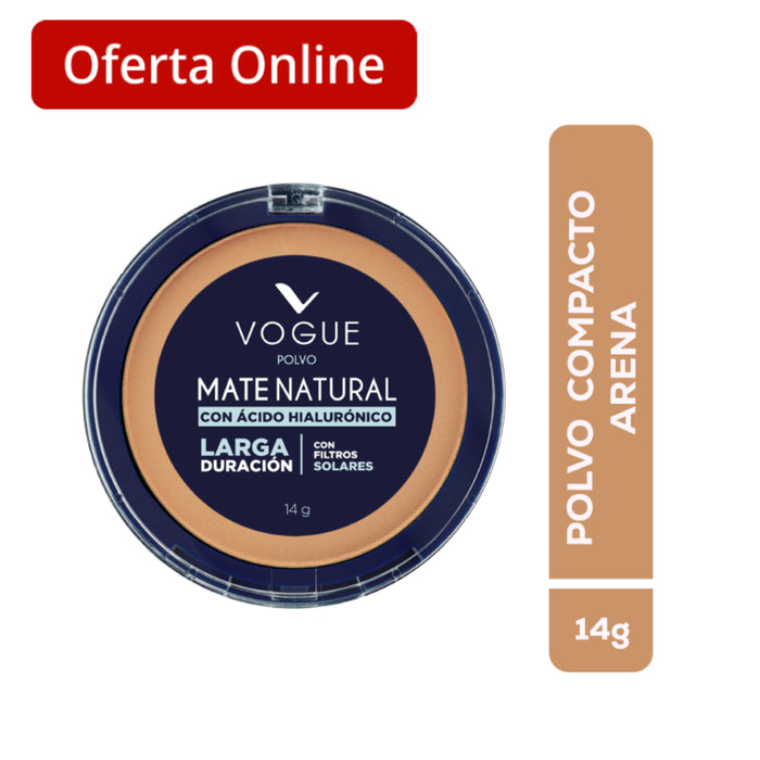 Polvo Vogue Compacto Natural Arena X 14G