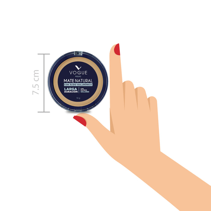 Polvo Vogue Compacto Natural Moreno X 14G