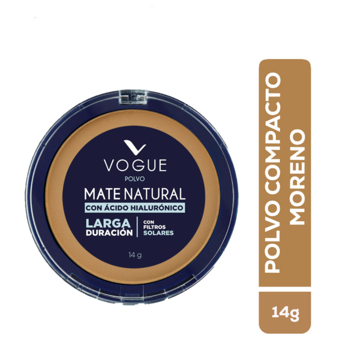Polvo Vogue Compacto Natural Moreno X 14G