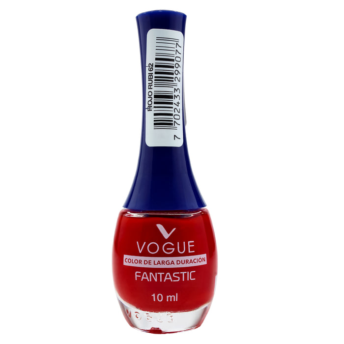 Esmalte Vogue Fantastic Nu Rojo Rubí 62 X 10Ml