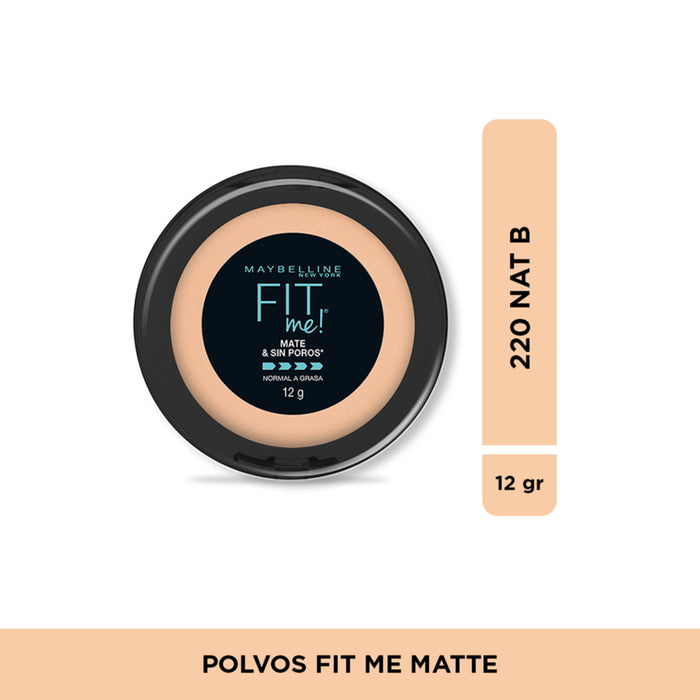 Maybelline Fitme Polvo Matte+Poreless 220 Nat Beige