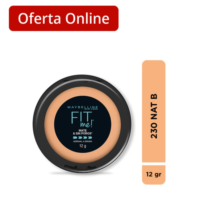 Polvo Maybelline Fit Me - Tono 230 Natural Buff X 12G