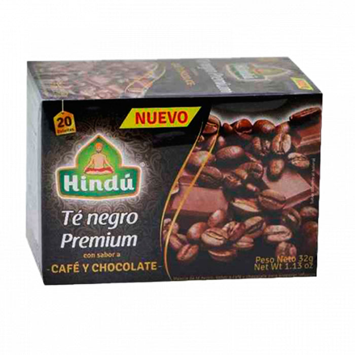 Hindu Te Negro Premium Cafe Y Chocolate X 20 Unidades