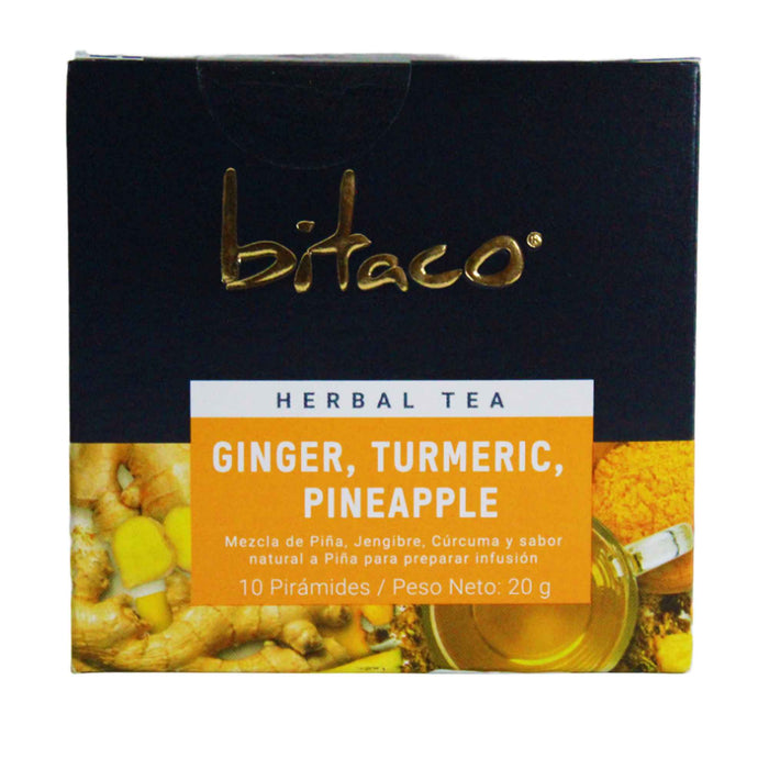 Bitaco Te Herbal Ginger Turmeric Pineapple X 10 Unidades