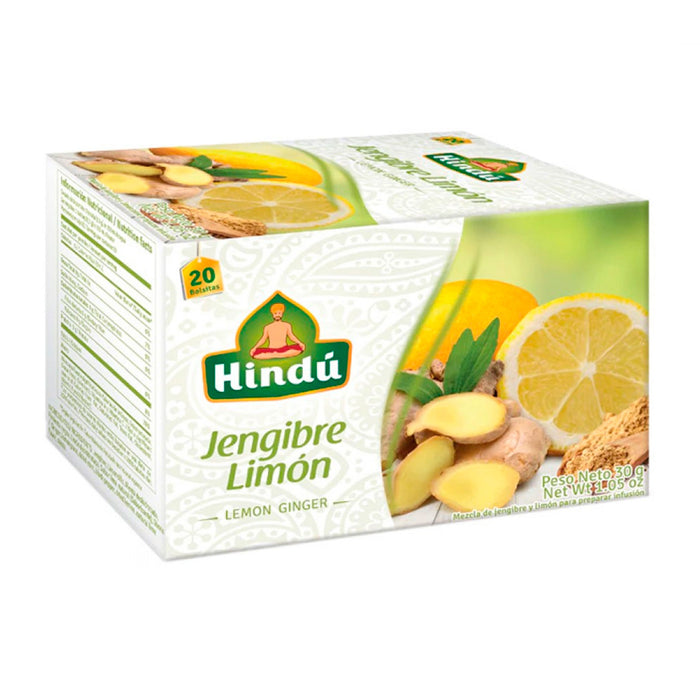 Hindu Te Jengibre Limon X 20 Unidades