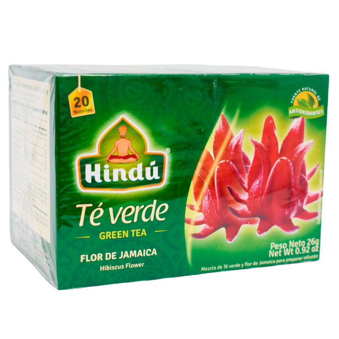 Hindu Te Verde Flor De Jamaica X 20 Unidades