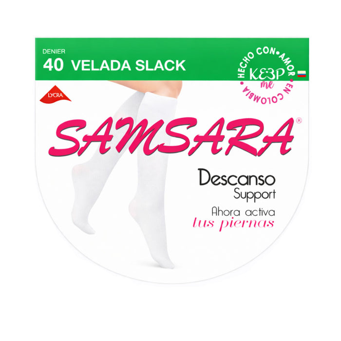Medias Samsara Descanso Support Color Blanco
