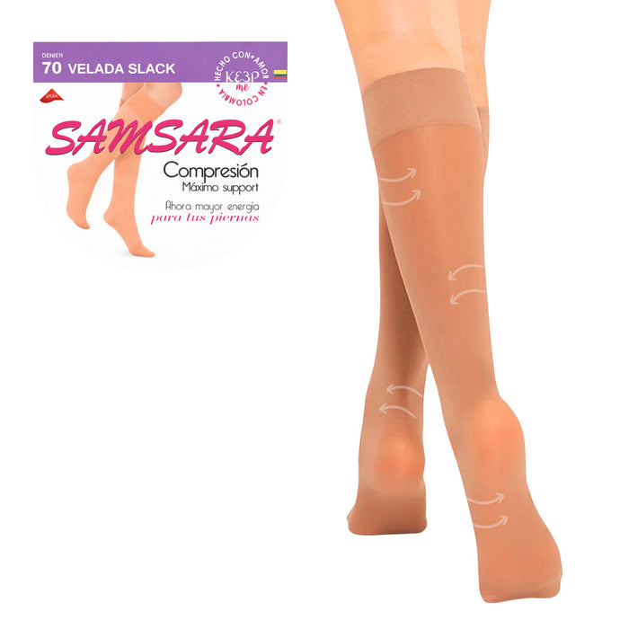 Medias Samsara Compression Maximo Support Durazno