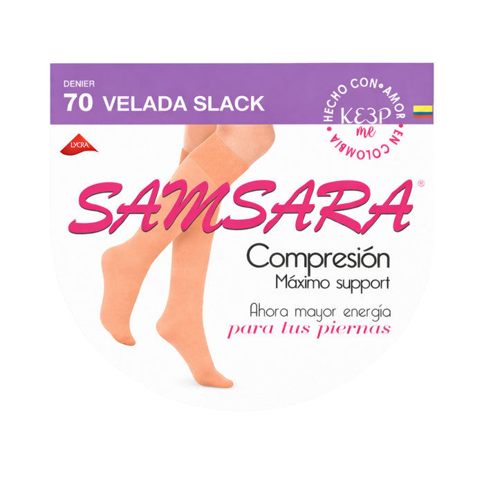 Medias Samsara Compression Maximo Support Durazno