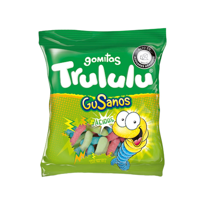 Gomitas Ácidos Trululu Gusanos Sabor Frutal X 70G