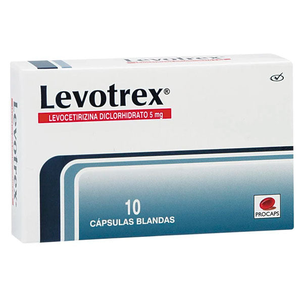 Levotrex 5Mg Levocetirizina X Capsula Blanda