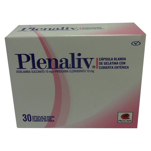 Plenaliv Doxilamina 10Mg Y Piridoxina Clorhidrato 10Mg X Capsula Blanda