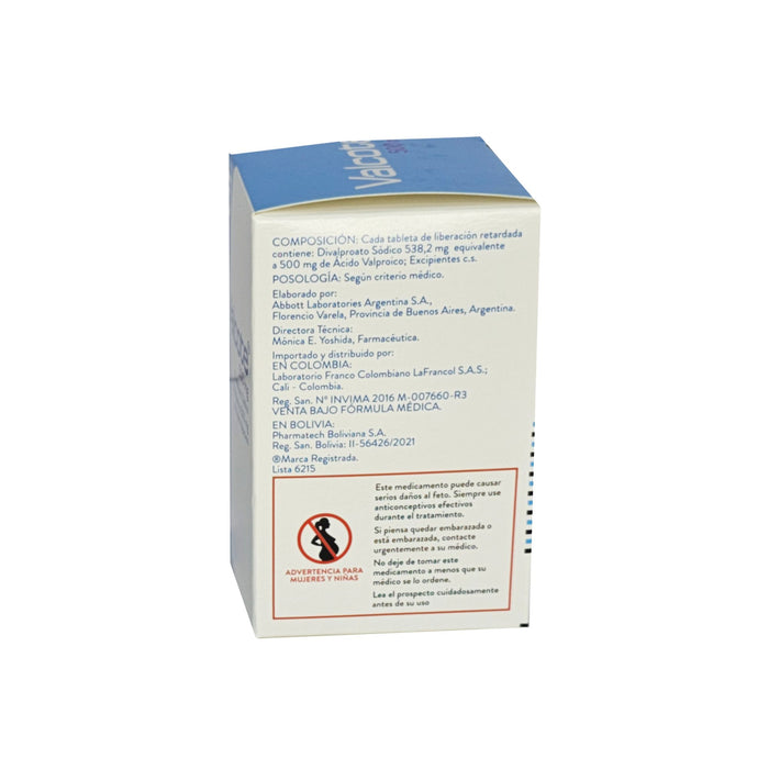 Valcote Divalproato Sódico 500Mg X Tableta