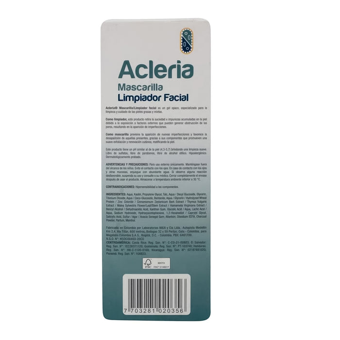 Acleria Mascarilla Limpieza Facial Gel Efecto Mate X 150G