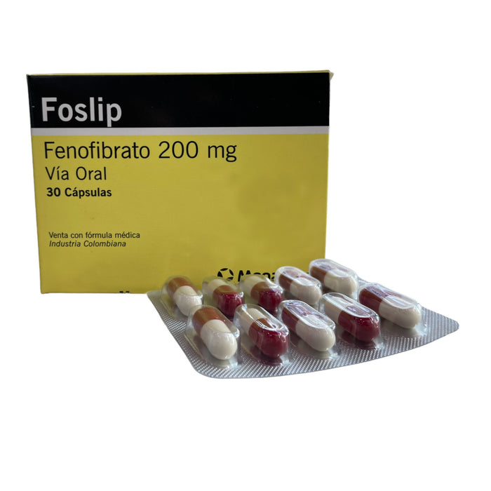 Foslip Fenofibrato 200Mg X 30Capsulas