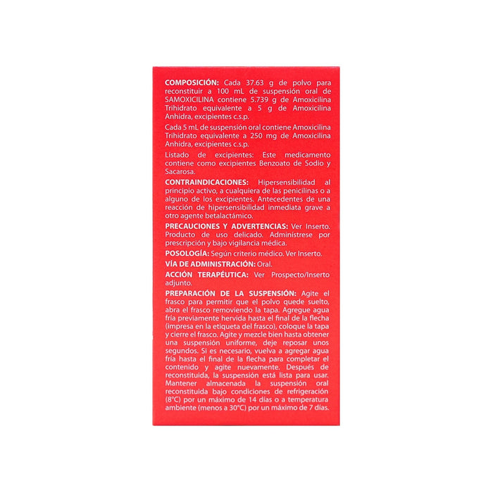 Samoxicilina 250Mg/5Ml Amoxicilina Farmacorp X 100Ml