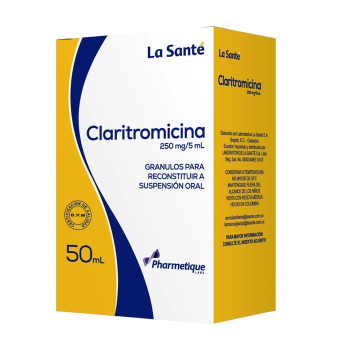 Claritromicina 250Mg 5Ml Susp X 50Ml— Farmacorp