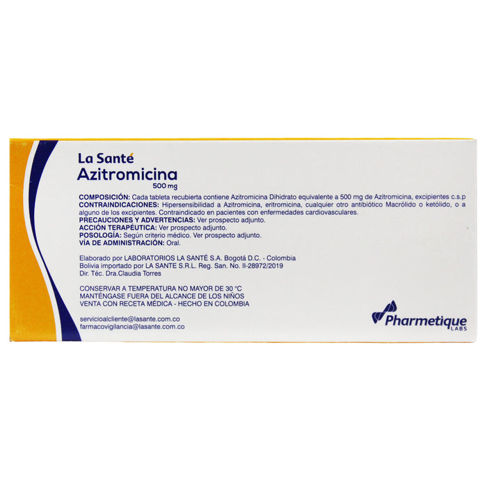 Azitromicina 500Mg X Tableta