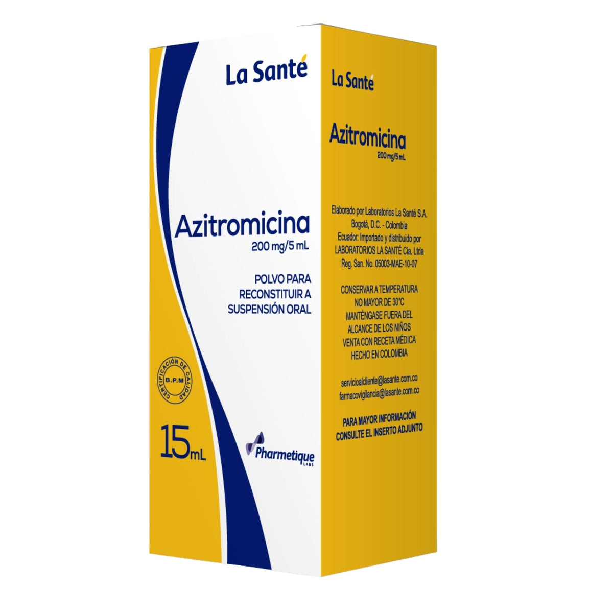 Azitromicina 200Mg 5Ml Susp X 15Ml— Farmacorp