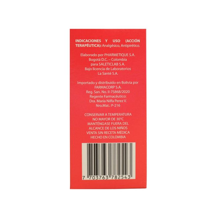 Tempdol - Letic 150Mg/5Ml Paracetamol Farmacorp Jarabe X 90Ml